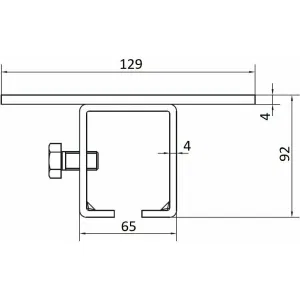 Кронштейн крепления направляющего рельса горизонтальное крепление CAME 1700141 (КАМЕ) Кронштейн крепления направляющего рельса горизонтальное крепление CAME 1700141 (КАМЕ)