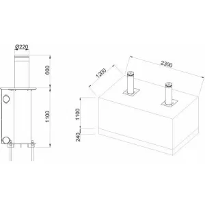 Блокиратор дорожный TBD 220H600 KIT (1 Bollard) CAME TBD-220H60-1-110000011100 (КАМЕ) Блокиратор дорожный TBD 220H600 KIT (1 Bollard) CAME TBD-220H60-1-110000011100 (КАМЕ)